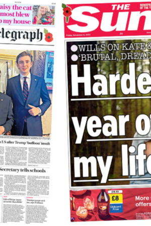 The Papers: 'Reeves is driving up prices' and William's 'hardest year'