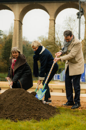 Tout un symbole: Premier coup de pioche pour la Luxembourg Urban Garden Expo