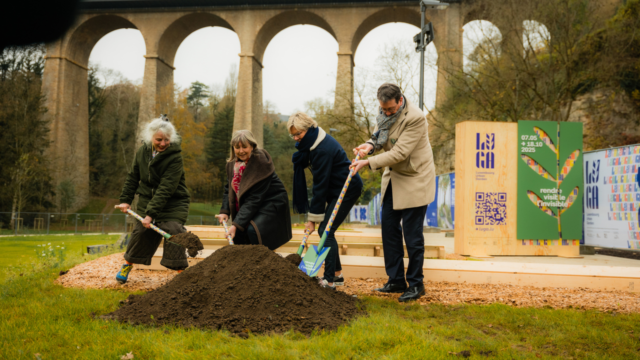 Tout un symbole: Premier coup de pioche pour la Luxembourg Urban Garden Expo