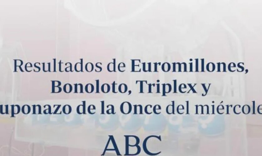 Triplex, Bonoloto y Cupón de la Once: comprueba los resultados de las loterías que se celebran el miércoles, 20 de noviembre de 2024