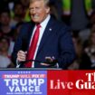 US election live: Trump repeats attack on Liz Cheney as campaign enters final days