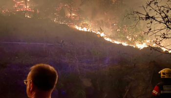 Un conato de incendio forestal en El Paso (La Palma) obliga a evacuar a 200 vecinos