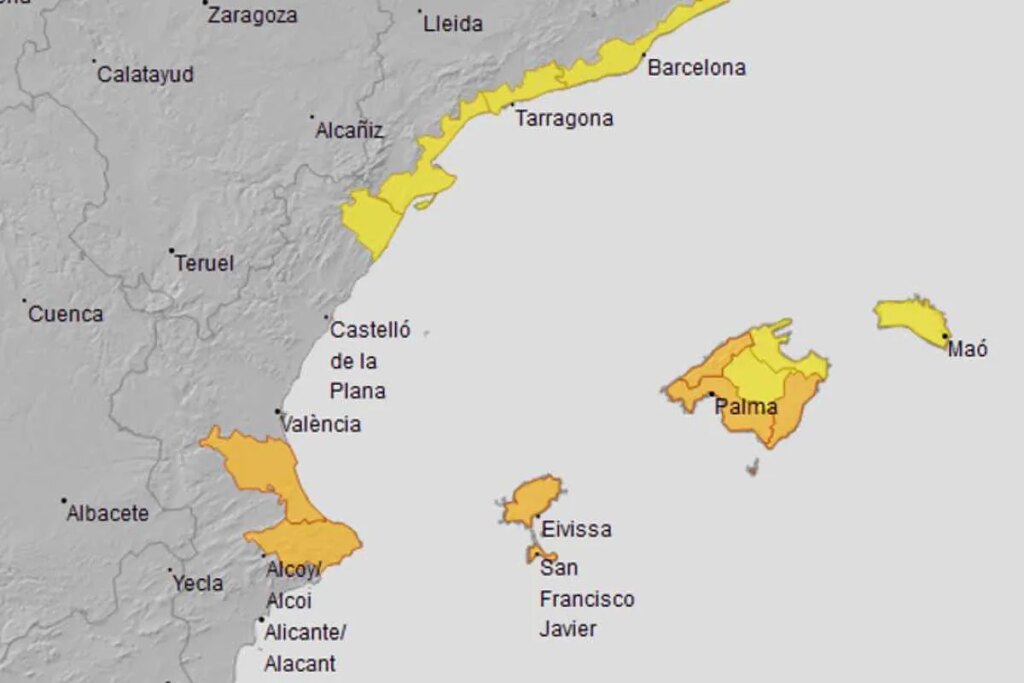 Una nueva DANA amenaza con intensas lluvias otra vez el sur de Valencia, Alicante y Baleares