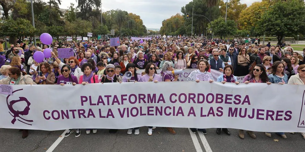 Unas 3.000 personas claman contra la violencia machista en Córdoba