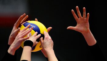 Die Dresdner Volleyballerinnen gewinnen gegen Potsdam und feiern den siebten Sieg im achten Spiel. Foto: Robert Michael/dpa-Zent