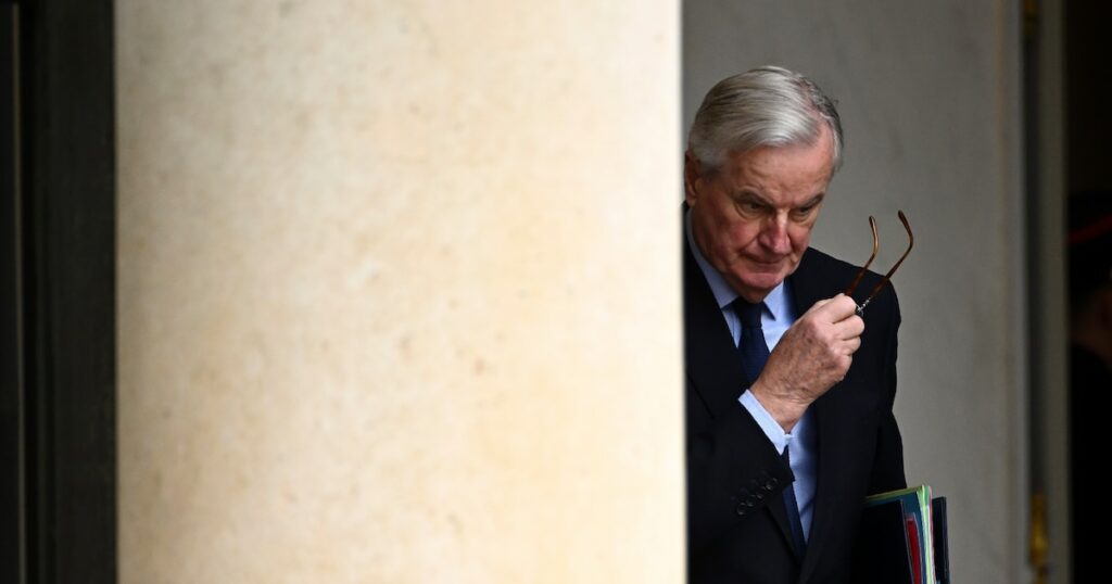 Le Premier ministre Michel Barnier, le 27 novembre 2024 à l'Elysée, à Paris