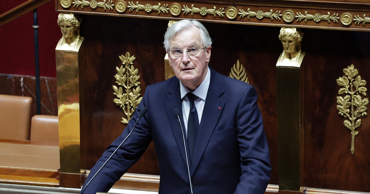 Le Premier ministre Michel Barnier le 2 décembre 2024 à l'Assemblée nationale à Paris