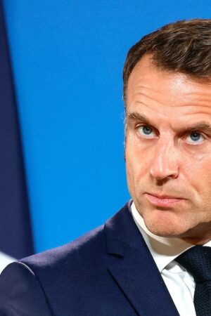 France's President Emmanuel Macron addresses a press conference after an EU summit in Brussels on October 17