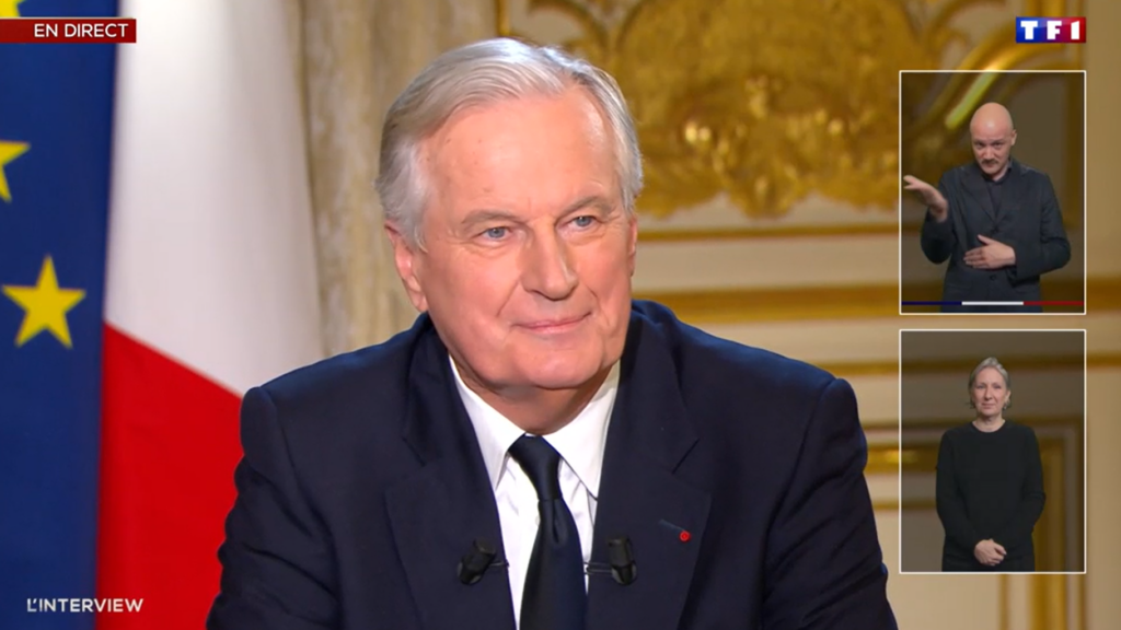 Michel Barnier au JT de TF1 et France 2 contredit Macron sur l’après-censure et pointe des hausses d’impôts