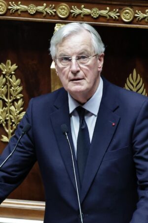 Le Premier ministre Michel Barnier le 2 décembre 2024 à l'Assemblée nationale à Paris