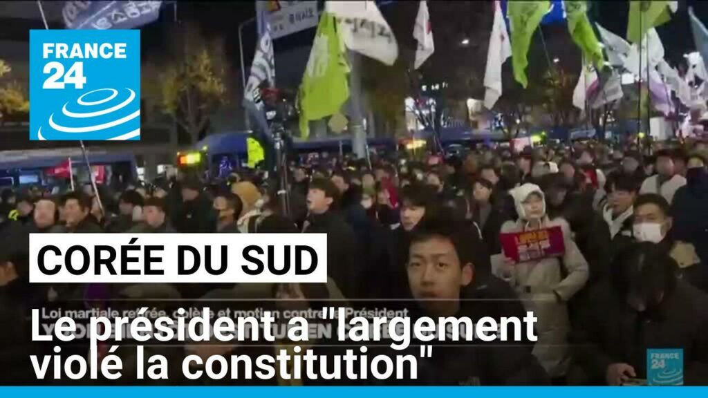 Corée du Sud : le président a "largement violé la constitution", accuse la motion de destitution