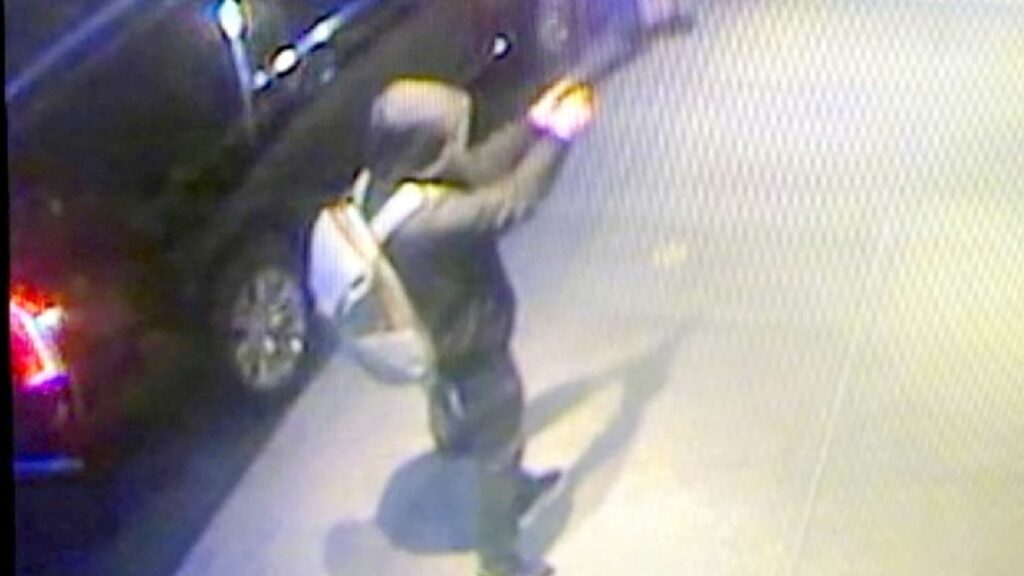 CCTV shows masked man pull gun on healthcare boss moments before targeted killing in New York