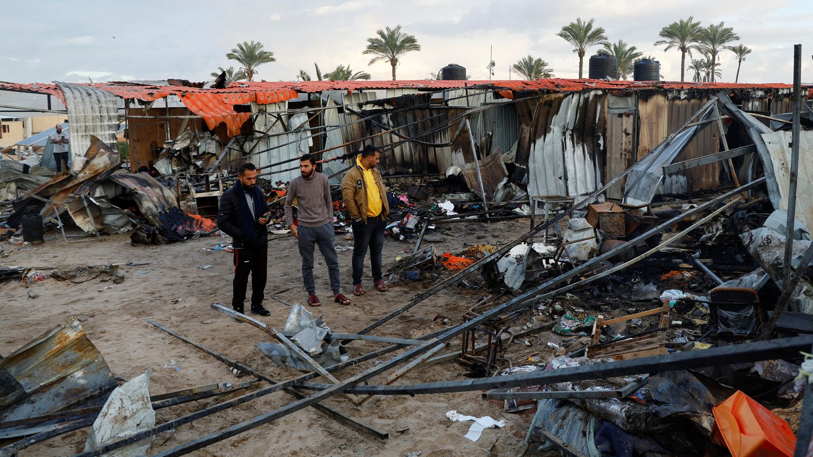 aftermath of an Israeli strike on a tent camp, in Khan Younis in the southern Gaza Strip December 5, 2024. REUTERS/Mohammed Salem