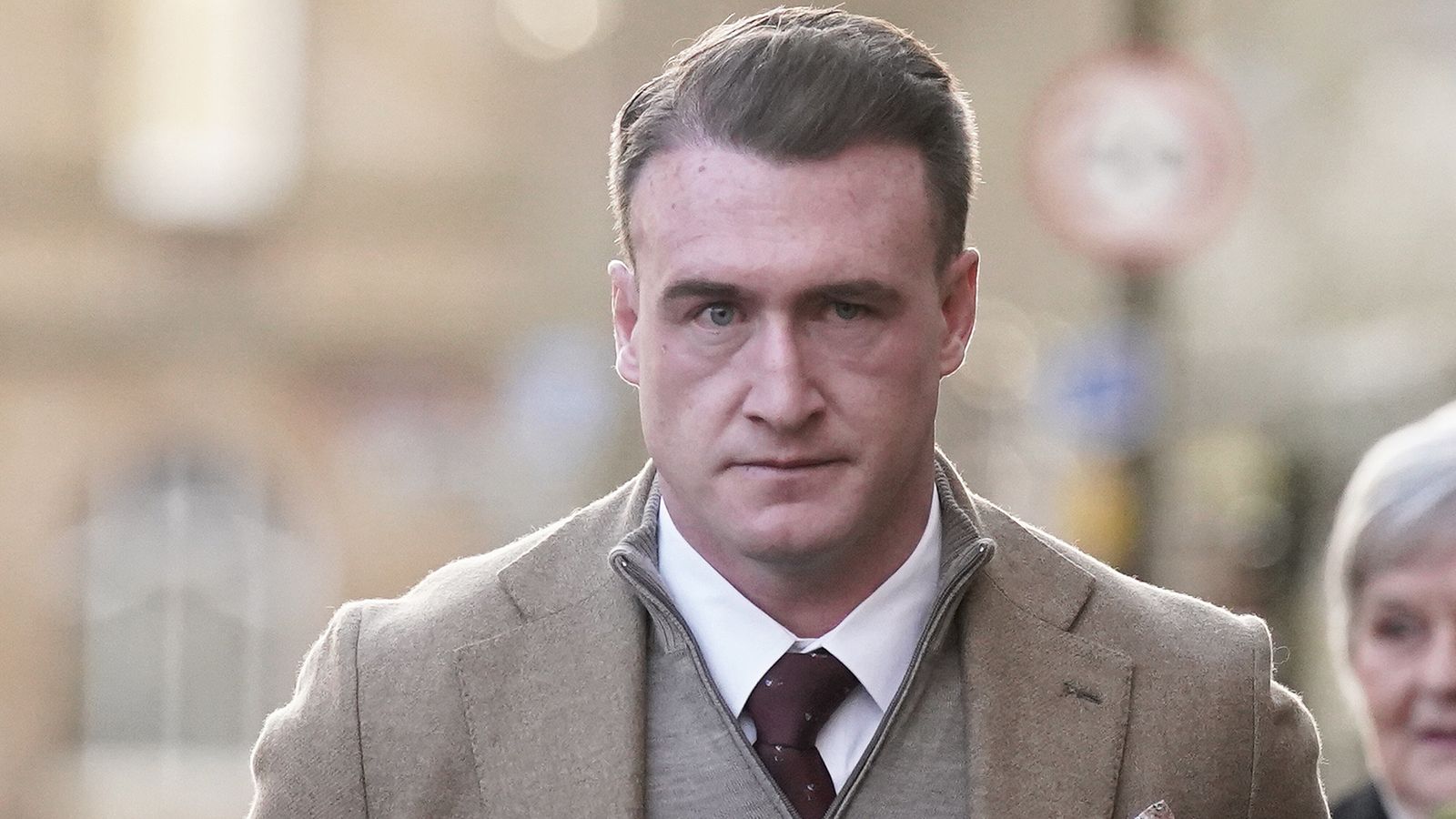 Former Scotland rugby captain Stuart Hogg arrives at Jedburgh Sheriff Court to be sentenced after he admitted abusing his estranged wife over the course of five years. Picture date: Thursday December 5, 2024. PA Photo. See PA story COURTS Hogg. Photo credit should read: Owen Humphreys/PA Wire