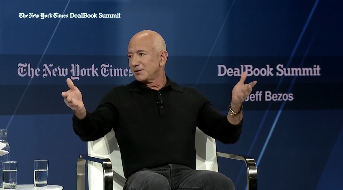 Jeff Bezos tells elite audience he's 'very optimistic' about Trump's anti-regulatory agenda