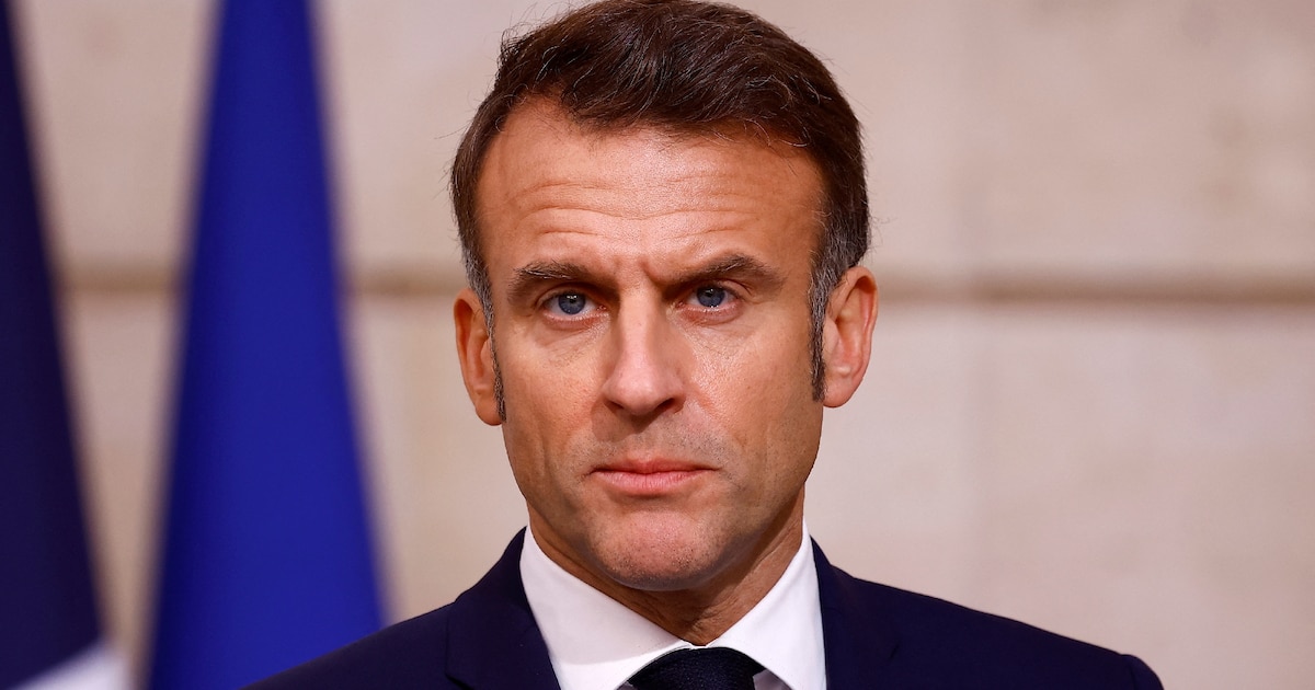 Le président français Emmanuel Macron donne une conférence de presse au palais de l'Elysée à Paris, le 28 novembre 2024