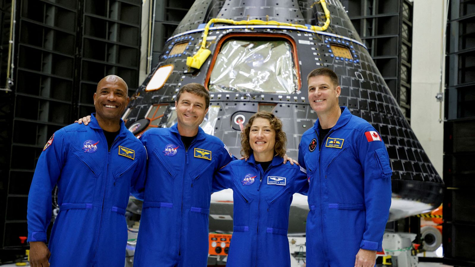 Astronauts for NASA's Artemis II mission, Victor Glover, pilot, Reid Wiseman, commander, and mission specialists Christina Hammock Koch and Jeremy Hansen. File pic: Reuters, 2023