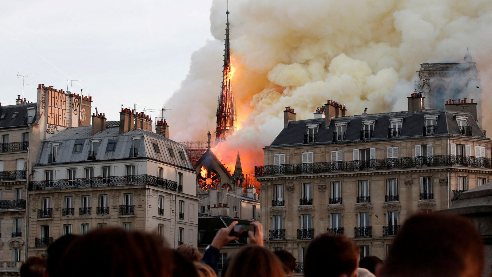 How Paris fell silent when Notre-Dame went up in flames