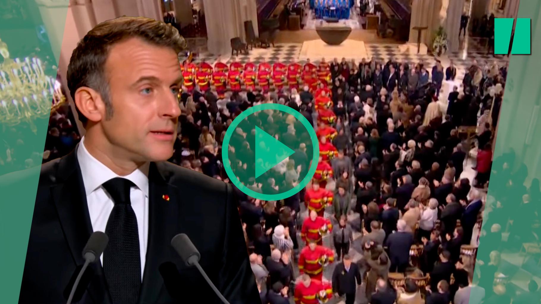 Macron voit en Notre-Dame la « métaphore heureuse d’une nation et de ce que devrait être le monde »