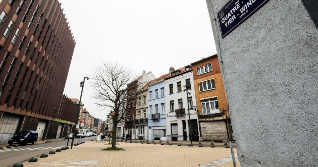 Une rue du quartier de Molenbeek à Bruxelles le 25 janvier 2017