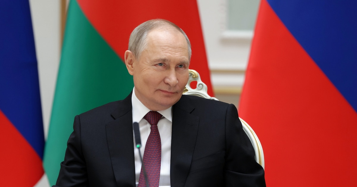 Vladimir Poutine, le 6 décembre 2024, lors d'un déplacement à Minsk chez son voisin bélarusse