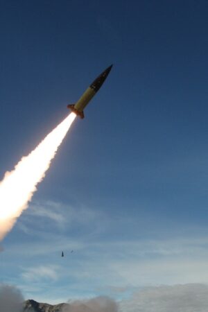 Un missile ATACMS lancé depuis une installation de l'armée américaine à White Sands (Nouveau-Mexique), le 14 décembre 2021