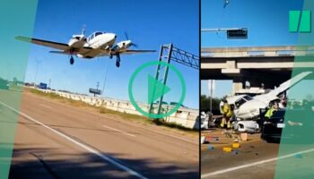 Au Texas, un avion atterrit d’urgence sur une autoroute, endommage des voitures et fait plusieurs blessés