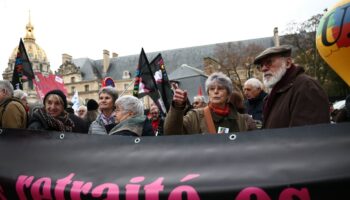 Un rassemblement à Paris pour demander que les retraites soient augmentées en fonction de l'inflation, le 3 décembre 2024