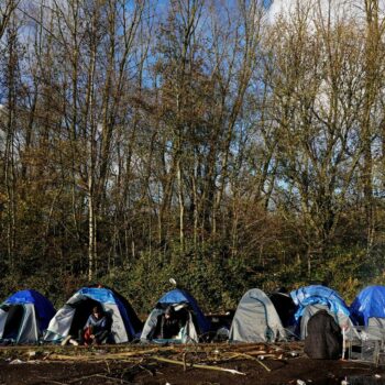 A makeshift camp in Loon-Plage near Dunkirk, France in 2021. File pic: Reuters