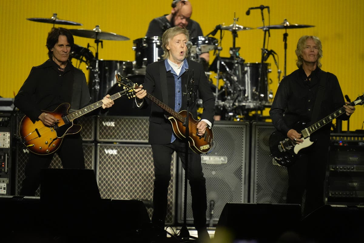 Paul McCartney leaves Manchester spellbound as he rolls out the hits on first night of UK tour