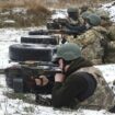 Ukrainian citizens get weapons training in Kharkiv earlier this month. Pic: AP