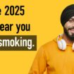 A cropped version of the poster which also included text saying 'make 2025 the year you quit smoking'.