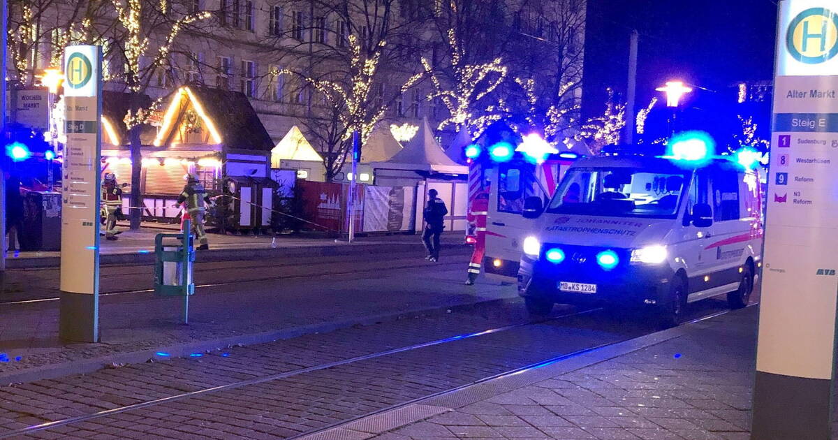 Allemagne : une voiture percute les visiteurs d’un marché de Noël à Magdebourg, des morts et des blessés