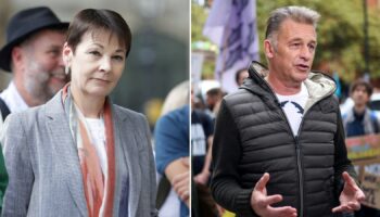 Caroline Lucas, Chris Packham. Pics: Reuters