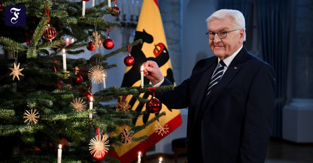 Weihnachtsansprache des Bundespräsidenten: „Dunkler Schatten“ über dem Fest