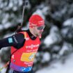 Danilo Riethmüller wird sensationell Zweiter im Massenstart. Foto: Matthias Schrader/AP/dpa