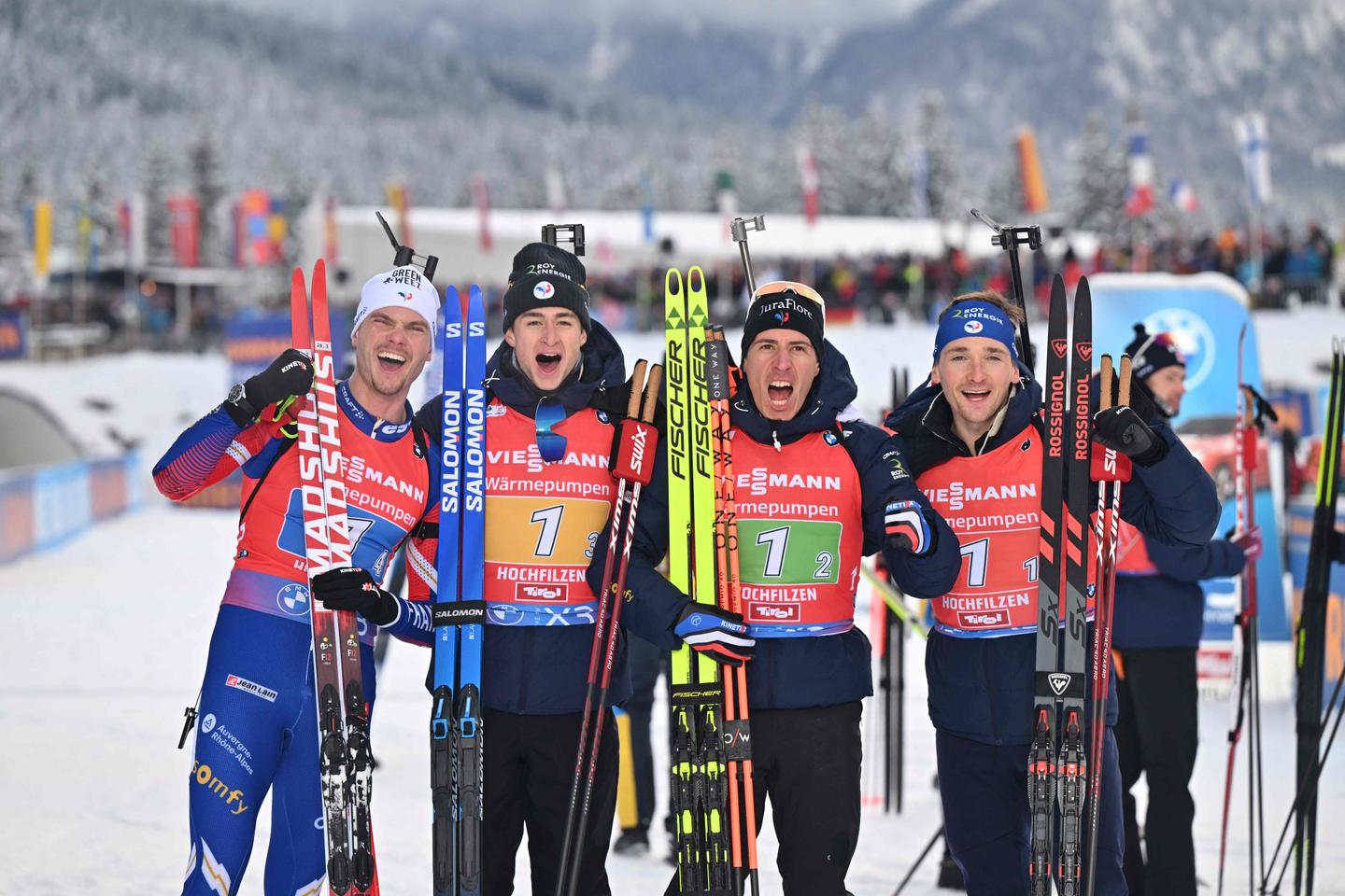 Biathlon : la France domine la Norvège et remporte le relais masculin