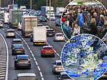 Christmas getaway warning as 85mph winds to batter UK: Millions of Brits race home to their families on busiest travel day of festive period with roads and airports already jam-packed