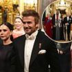 David and Victoria Beckham join royals and dignitaries at King's glittering state banquet for the Emir of Qatar - as Camilla pays tribute to the late Queen Elizabeth