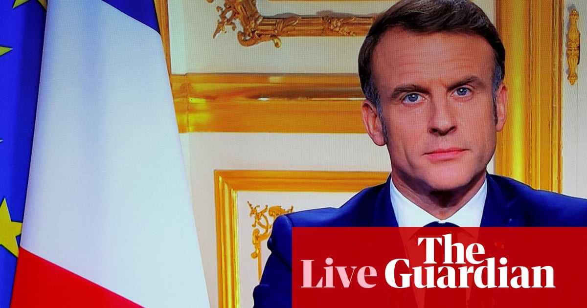 Emmanuel Macron vows to stay on as French president and will name new PM within days – live