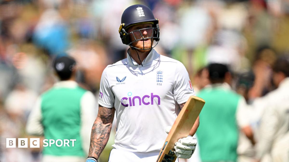 England captain Ben Stokes walks off after being dismissed