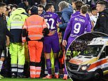 Fiorentina midfielder Edoardo Bove collapses on the pitch and is taken to hospital in an ambulance - with players in tears and Serie A match abandoned after alarming scenes