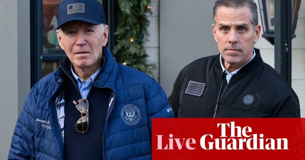 Joe Biden’s pardon for son Hunter condemned as ‘bad precedent’ – US politics live