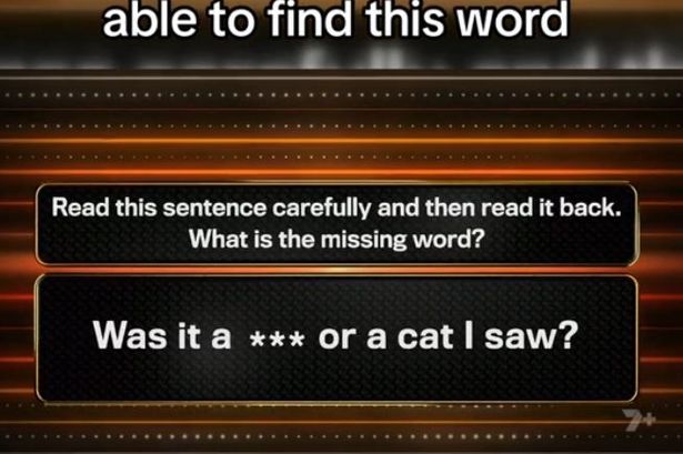 Just 10 per cent of people can find the missing word in 1% Club riddle