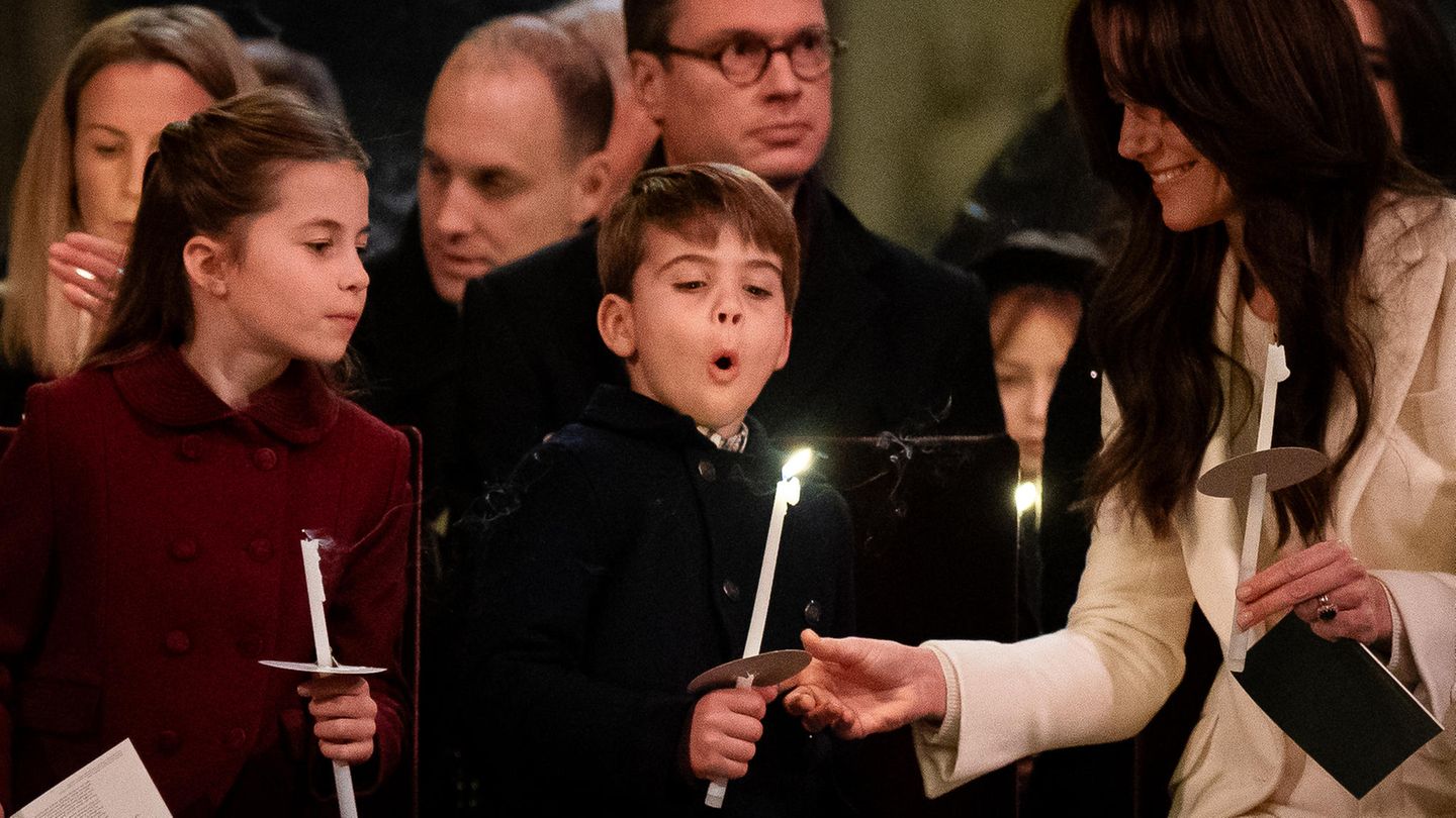 Weihnachten 2023: Prinzessin Kate mit Charlotte und Louis bei einem Gottesdienst in der Westminster Abbey