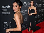 Meghan Markle dazzles in diamonds and strapless gown for solo red carpet appearance at Hollywood gala