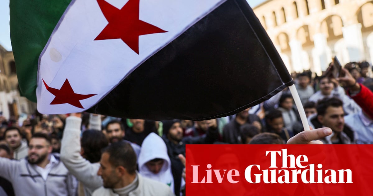 Middle East crisis live: rebel leader urges Syrians to take to the streets to celebrate ‘revolution’