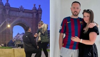 Moment thief swipes Brit's phone as he films himself proposing to girlfriend in Barcelona