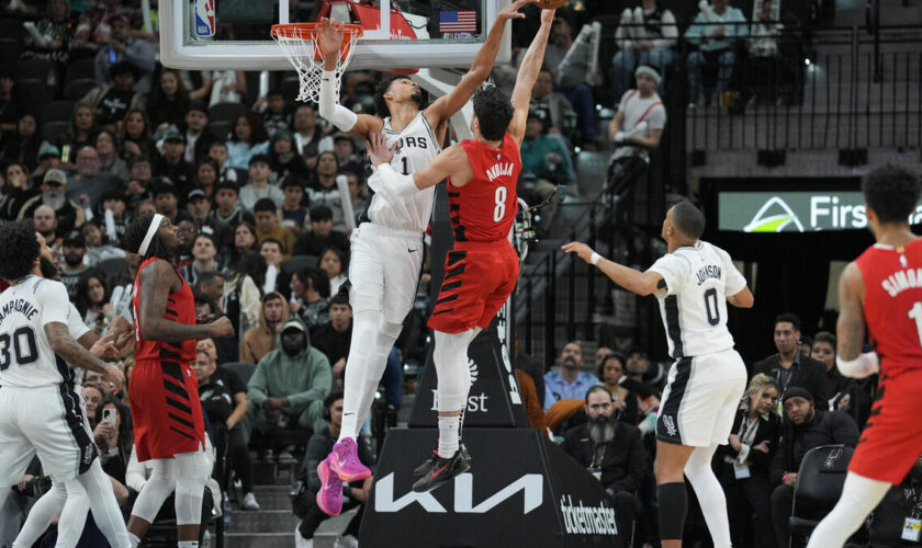 NBA : la vidéo incroyable des 10 « blocks » de Wembanyama face à Portland