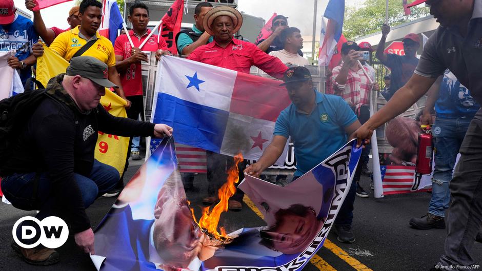 Panama: Protesters say 'enemy' Trump must leave canal alone